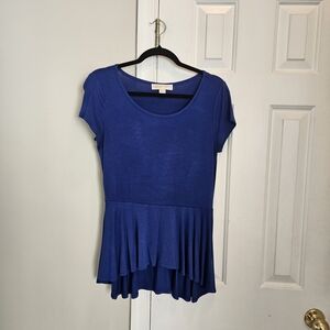Michael Kors Royal Blue Short Sleeve Top